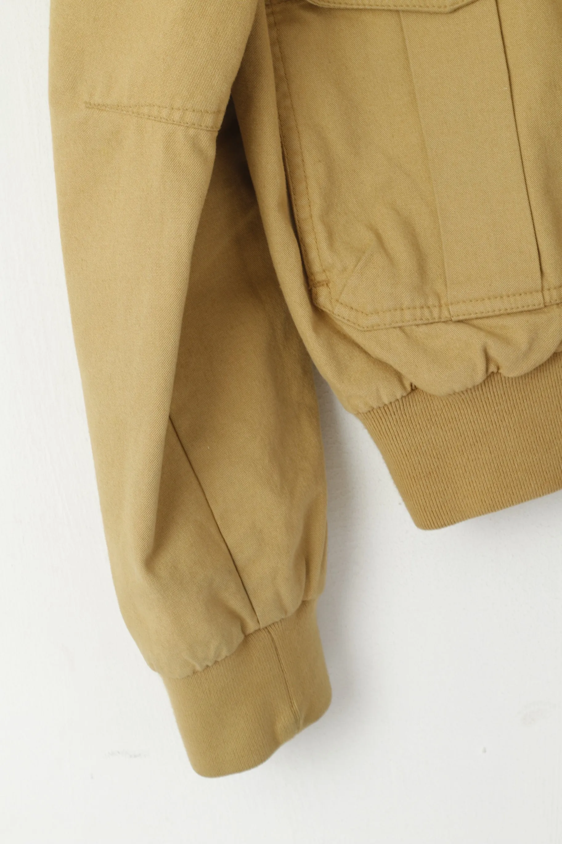 Levi Strauss &Co Men M (S) Jacket Camel Cotton Full Zipper Classic Pockets Top