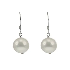 Lido Pearls White Freshwater Pearl Silver Drop Earrings 0166E W