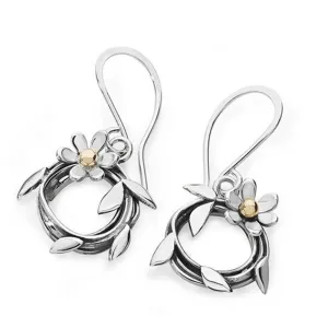 Linda MacDonald Woven Sterling Silver and Gold Earrings Entwined Collection DNTFS