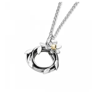 Linda MacDonald Woven Sterling Silver and Gold Necklace Entwined Collection ENTFS
