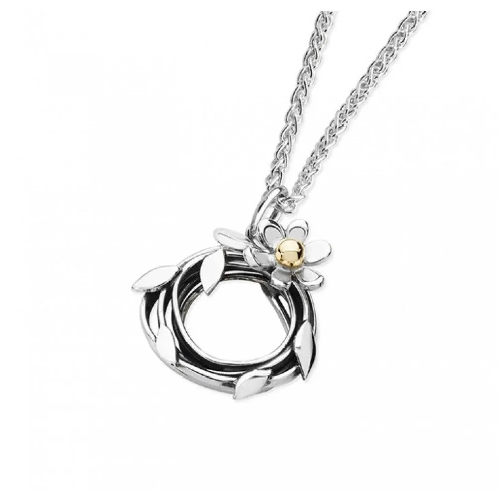 Linda MacDonald Woven Sterling Silver and Gold Necklace Entwined Collection ENTFS
