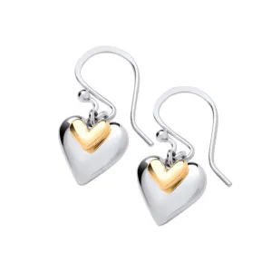 Linda MacDonald You and Me Collection Sterling Silver Heart Drop Earrings DYM