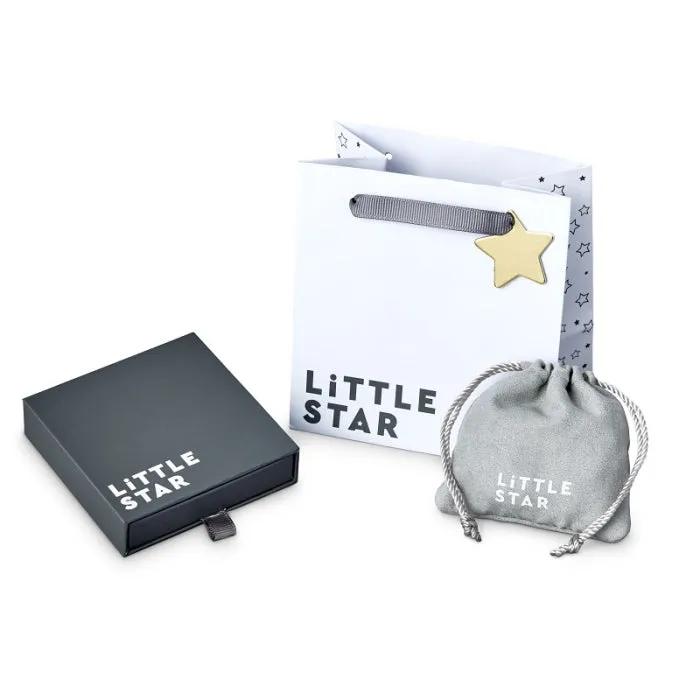 Little Star Maeve Diamond Cut Sterling Silver Baby Bangle LSB0481