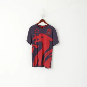 Liverpoll Football Club Men L T- Shirt Purple Cotton LFC Crew Neck Top