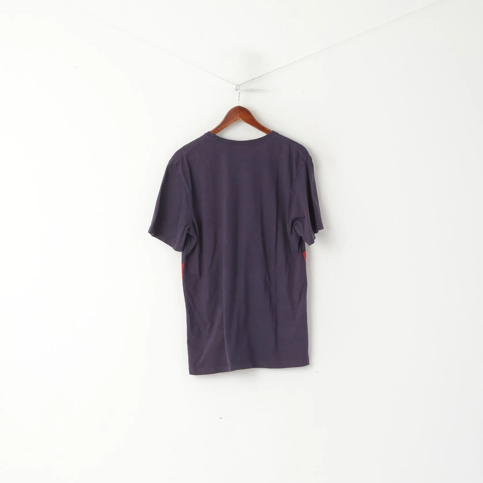 Liverpoll Football Club Men L T- Shirt Purple Cotton LFC Crew Neck Top
