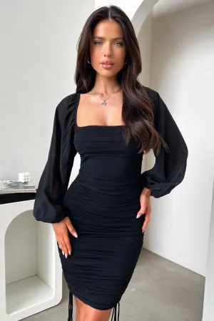 Lorde Midi Dress - Black