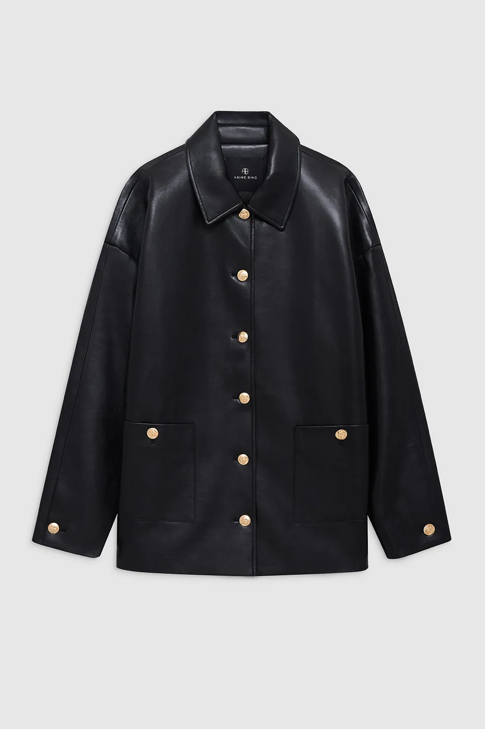 Luca Jacket - Black Recycled Leather -ANINE BING