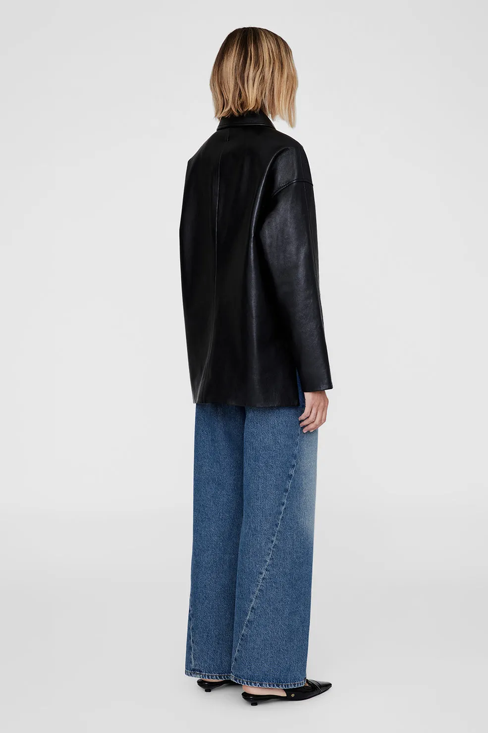 Luca Jacket - Black Recycled Leather -ANINE BING