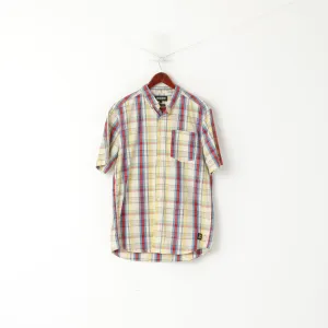 Lyle & Scott Men L Casual Shirt Multicolour Check Button Down Collar Regular Fit Top