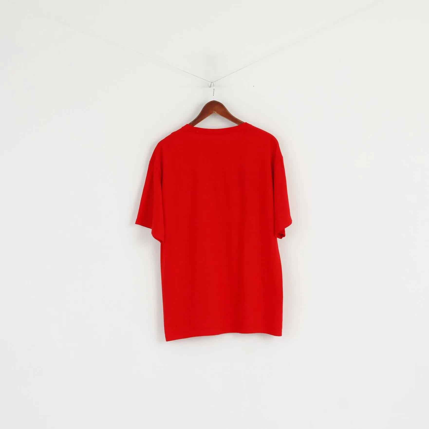 Majestic Men L Shirt Red Cotton Phillies Baseball Phour Aces Short Sleeve Top