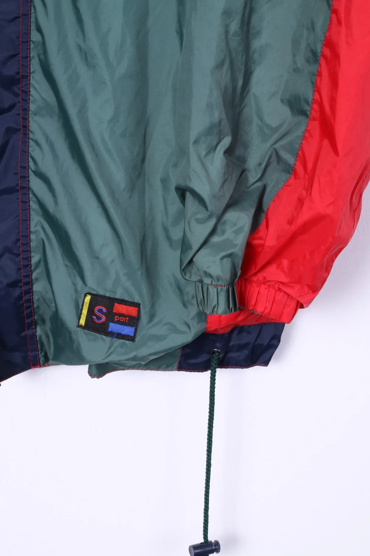 Marcel Clair Men L Jacket Green Nylon Waterproof Vintage Full Zipper Unisex Top