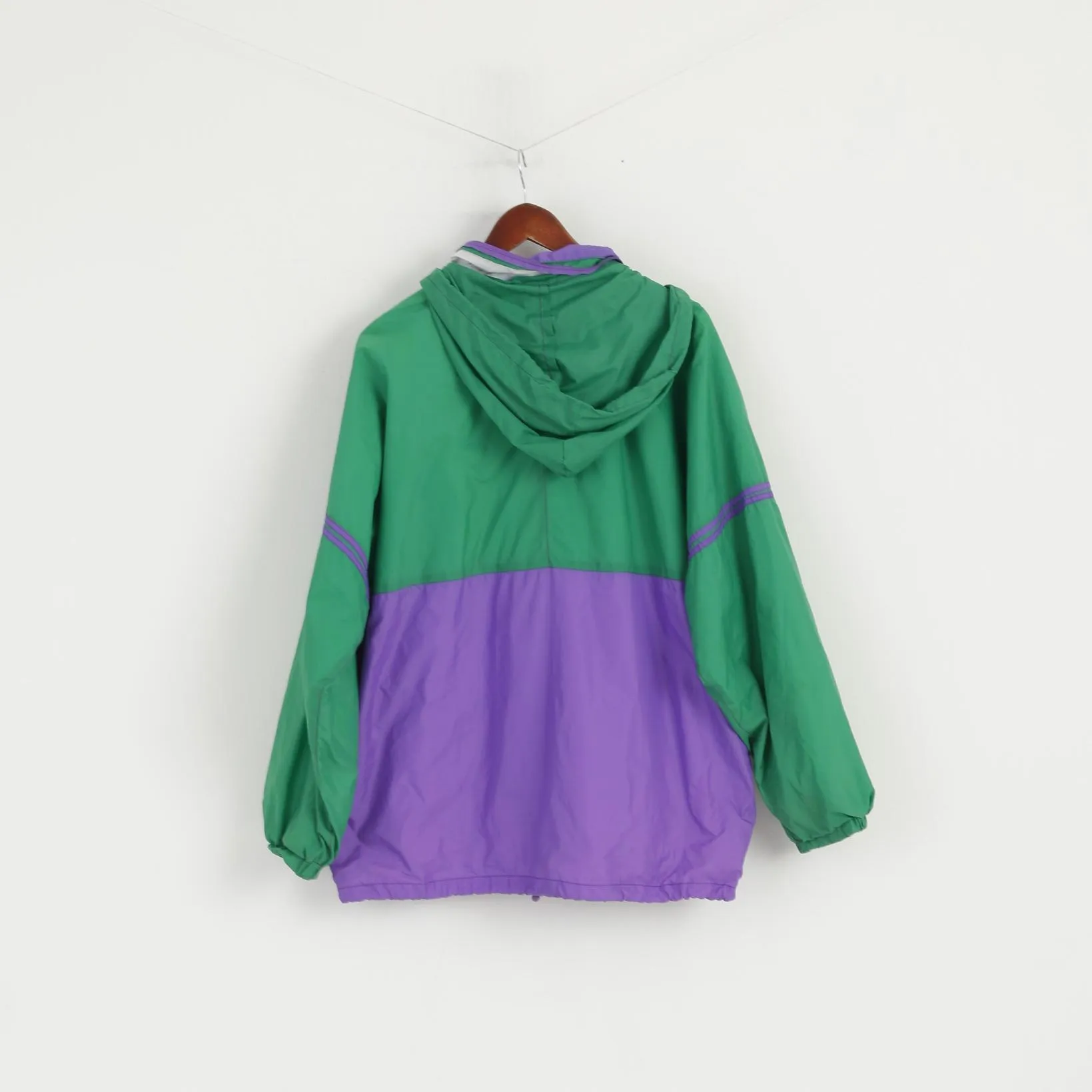 Marcel Clair Men M Jacket Purple Sky Diving Nylon Waterproof Festival Hooded Top