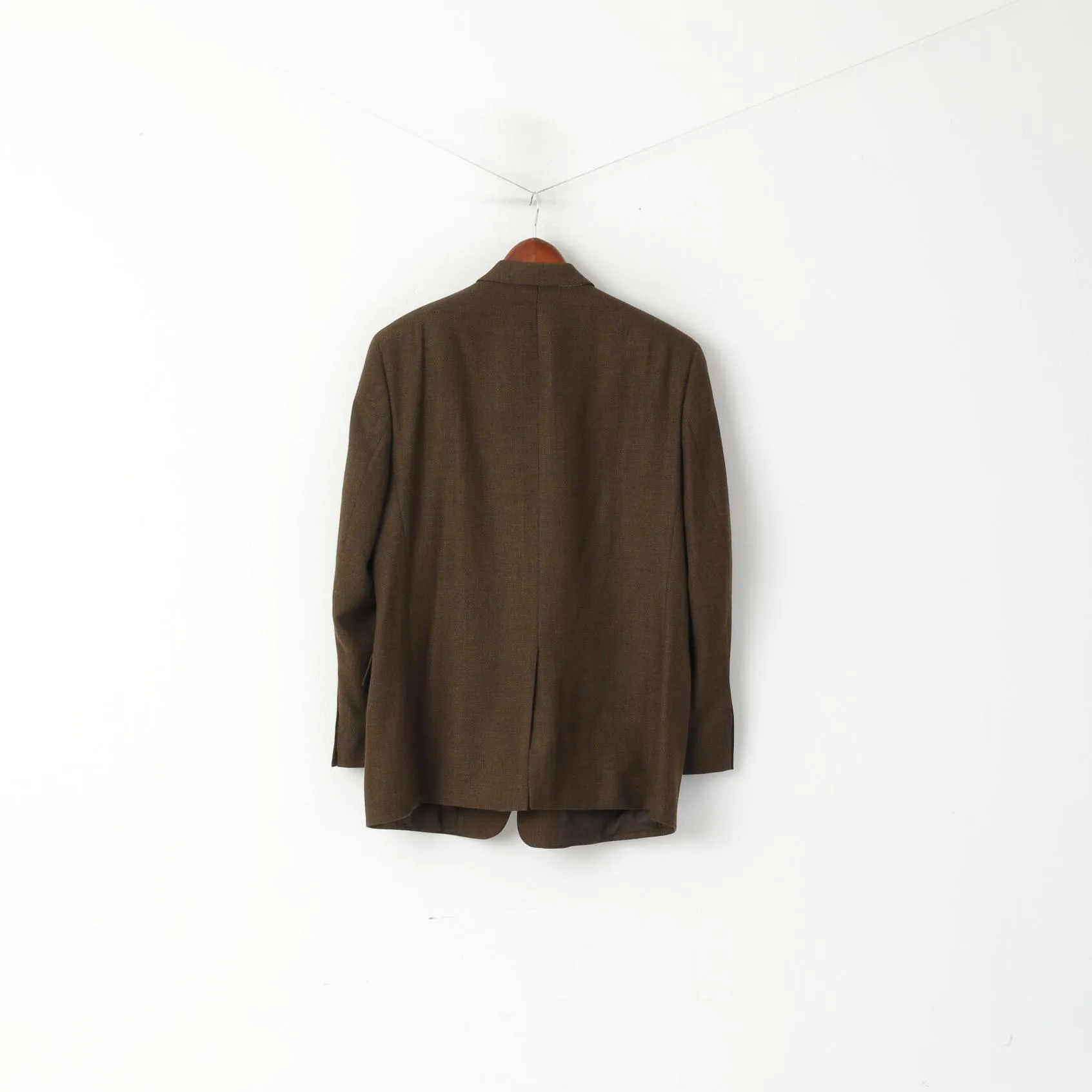 Mario Barutti Men 42 52 Blazer Brown Wool Single Breasted Wool Vintage Jacket