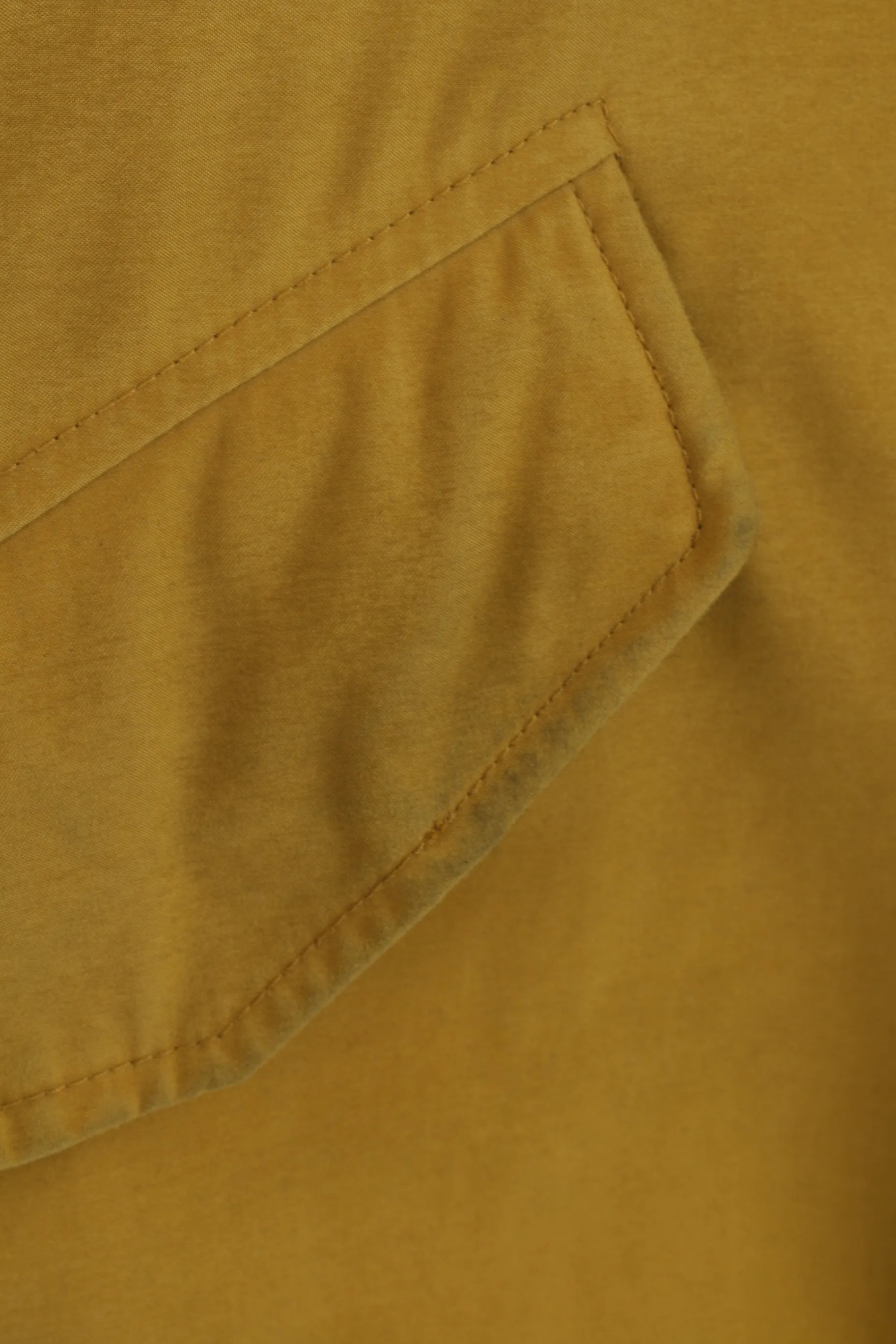 Mc.Gordon Men M Jacket Padded  Yellow Full Zipper Collar Vintage Top