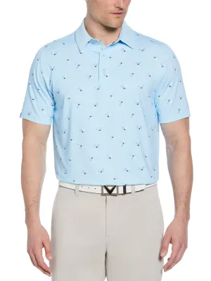 Mens All Over Birdie Print Polo Callaway Apparel