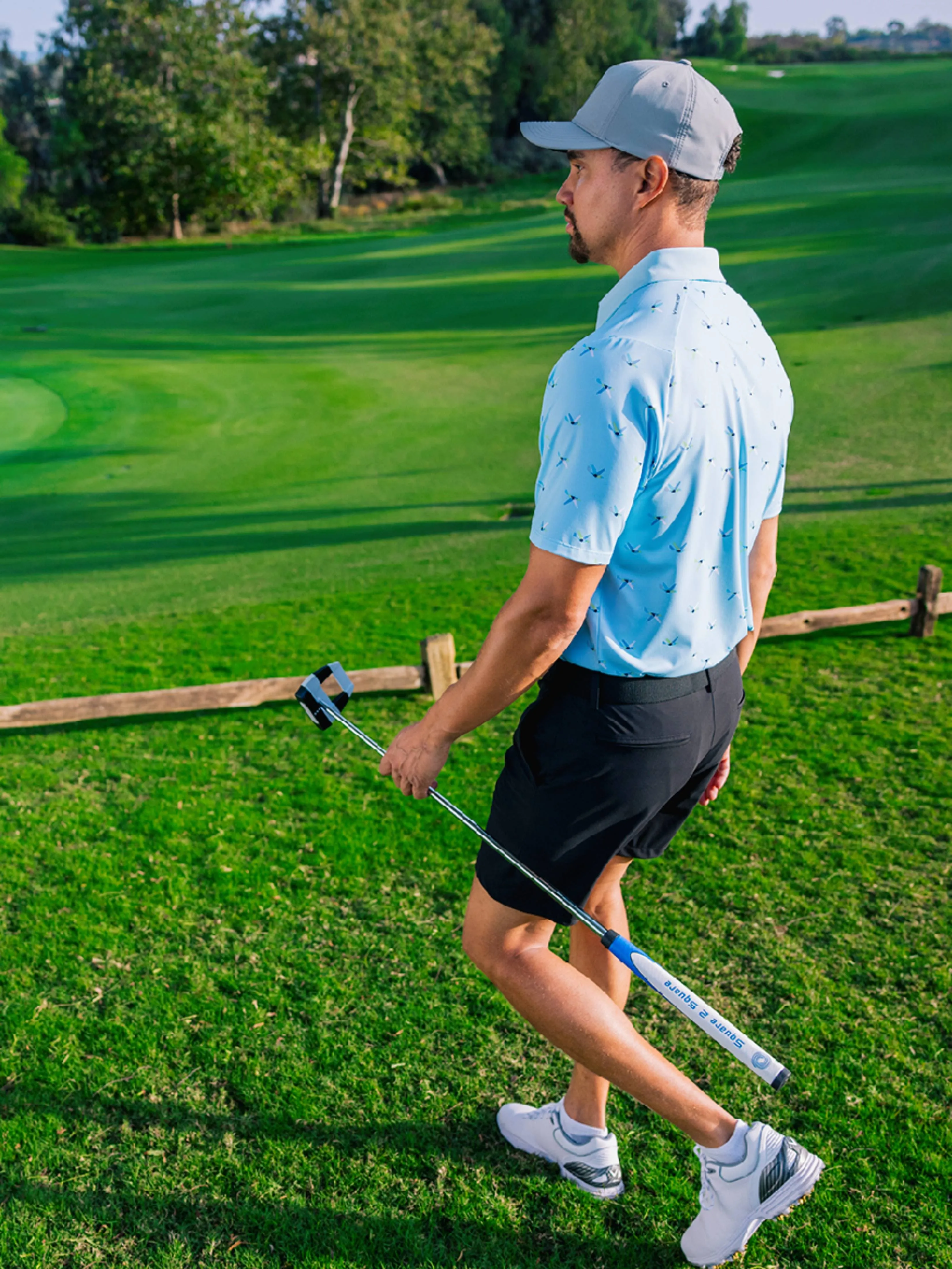 Mens All Over Birdie Print Polo Callaway Apparel