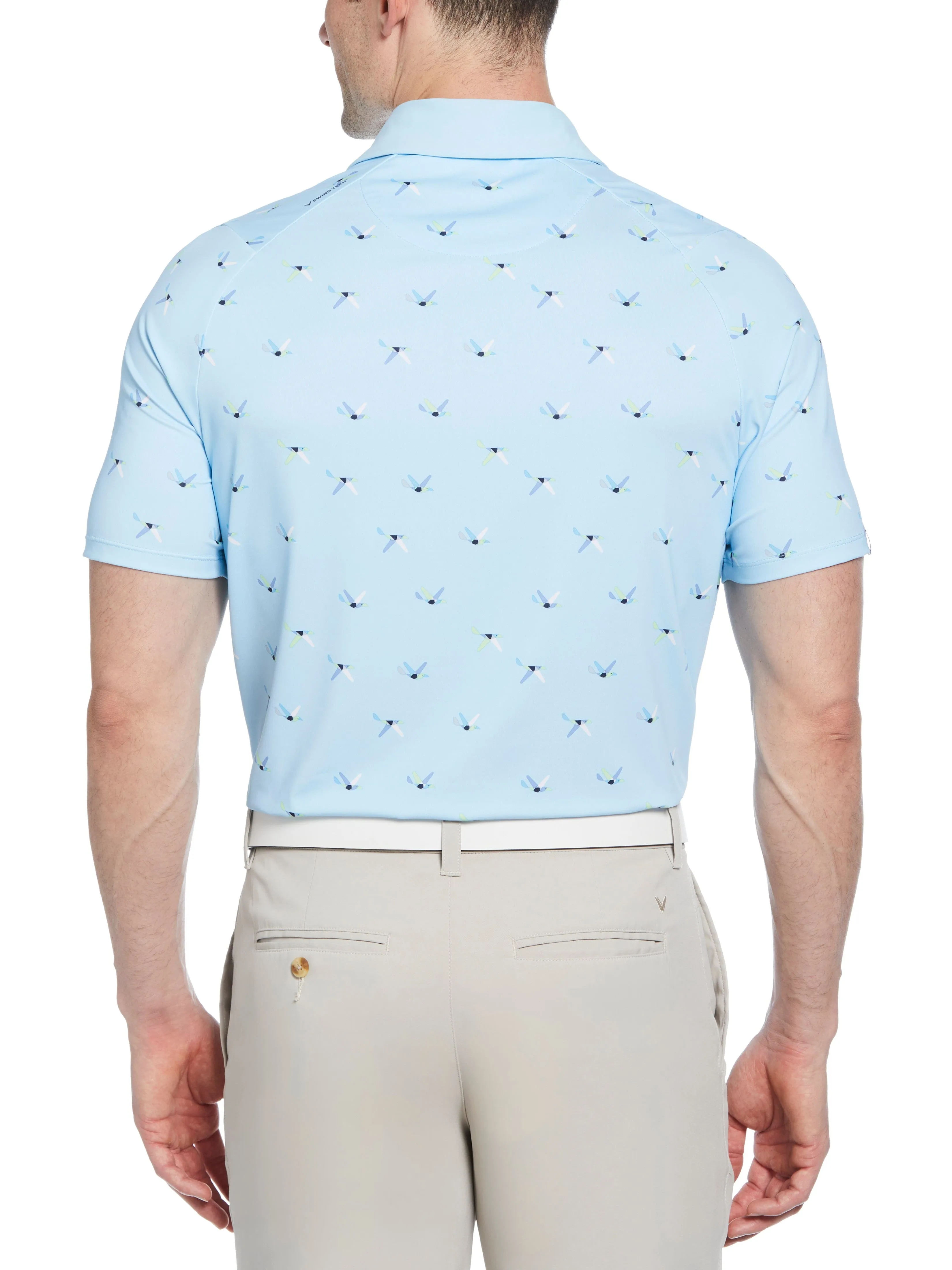 Mens All Over Birdie Print Polo Callaway Apparel