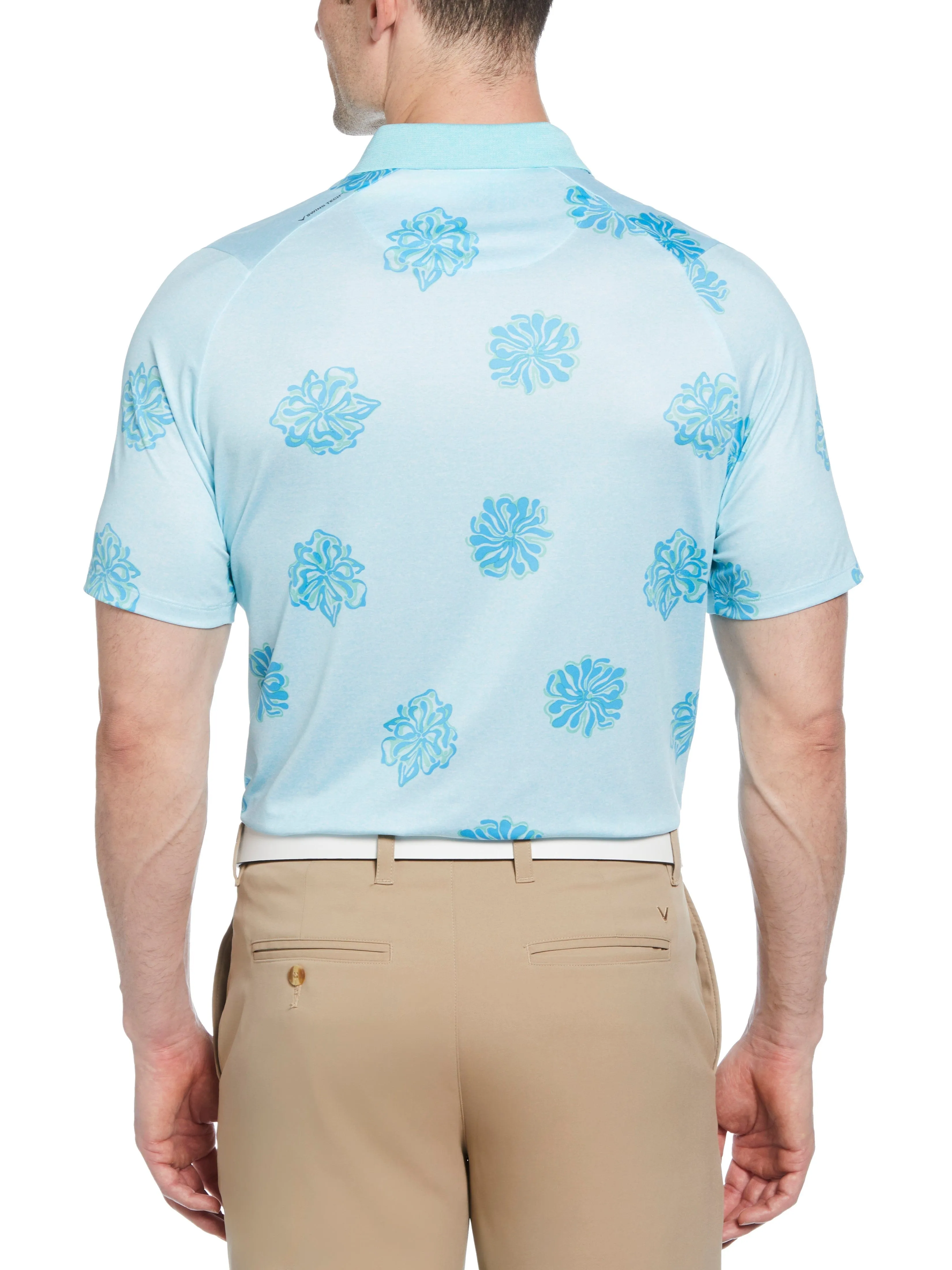 Mens Bunker Floral Print Polo Callaway Apparel