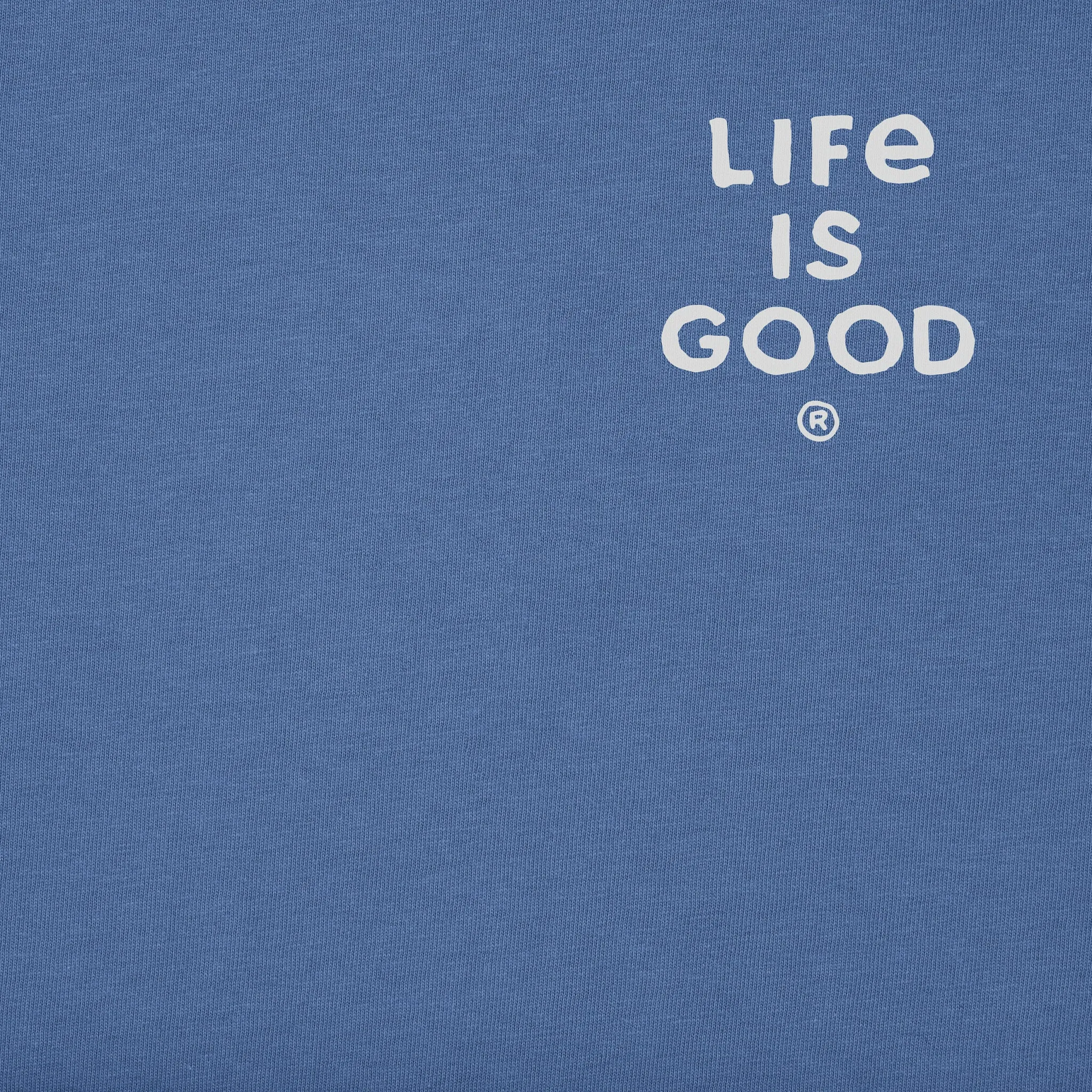 Men's Don't Stop Fishing Scene Short Sleeve Crusher Tee Life is Good