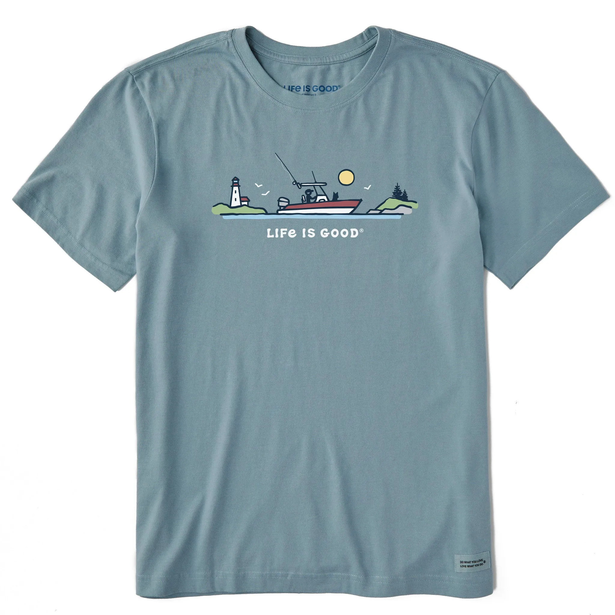 Men's Fishing Boat Vista Short Sleeve Tee Life is Good