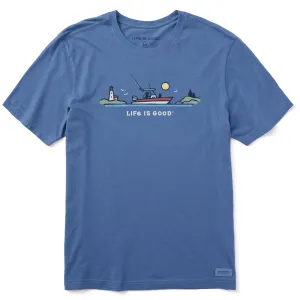 Men's Fishing Boat Vista Short Sleeve Tee Life is Good