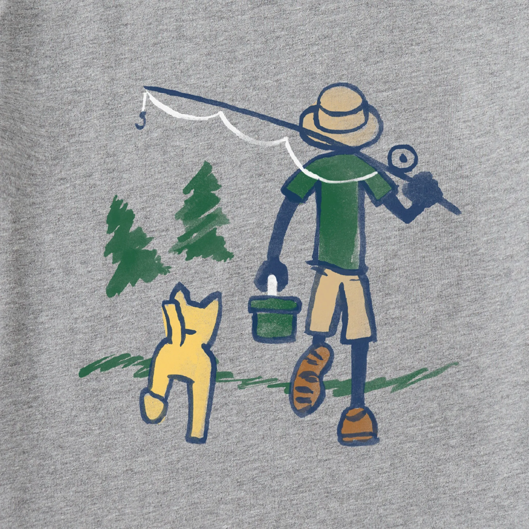Men's Jake and Rocket Fishing Walk Short Sleeve Tee Life is Good