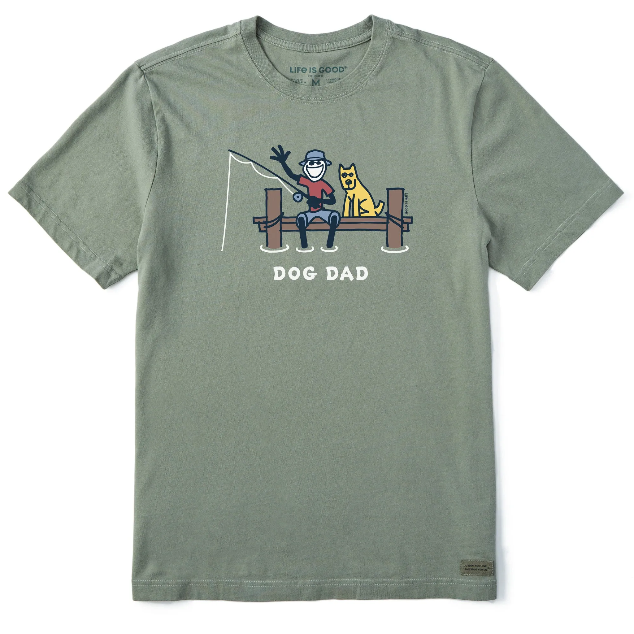 Men's Jake Dog Dad Fishing Short Sleeve Tee Life is Good