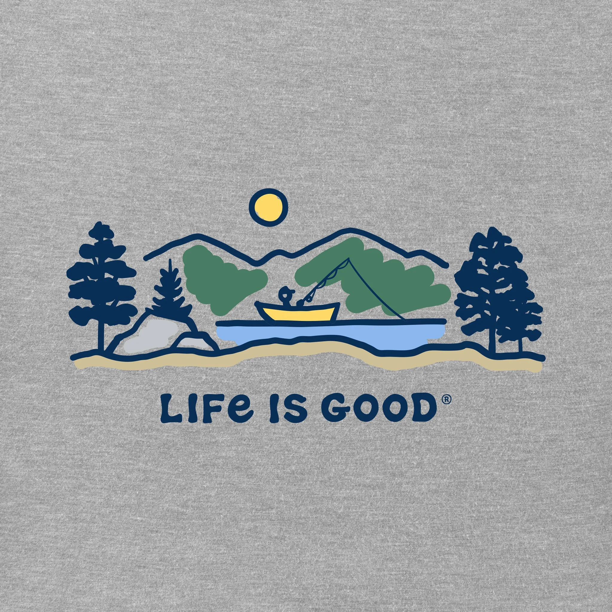 Men's Lake Fishing Vista Short Sleeve Tee Life is Good