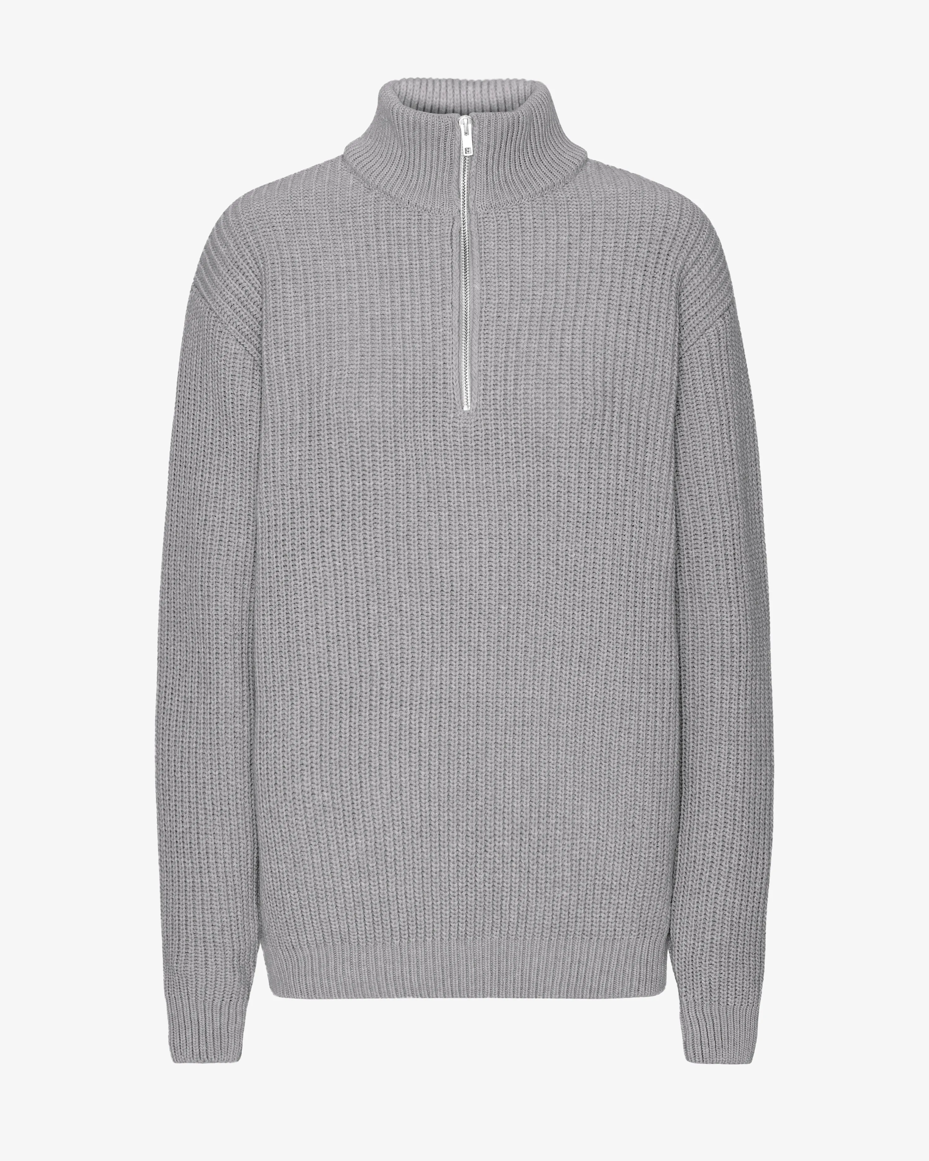 Merino Quarter Zip - Heather Grey