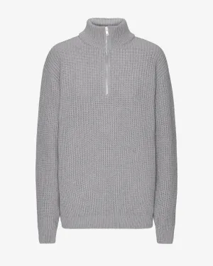 Merino Quarter Zip - Heather Grey
