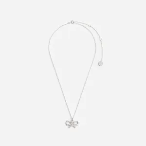 Micro Crystal Bow Necklace Self Portrait
