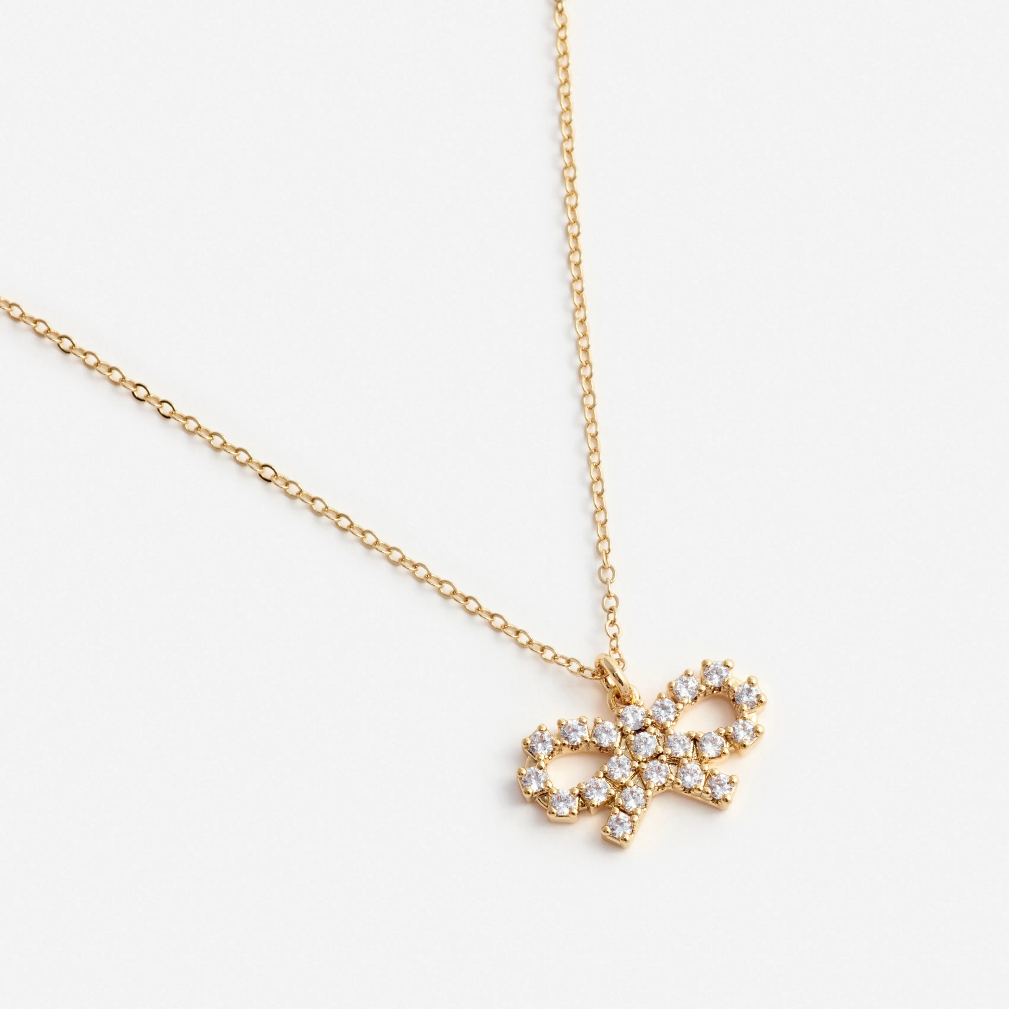 Micro Gold Bow Necklace Self Portrait