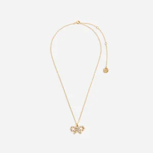 Micro Gold Bow Necklace Self Portrait