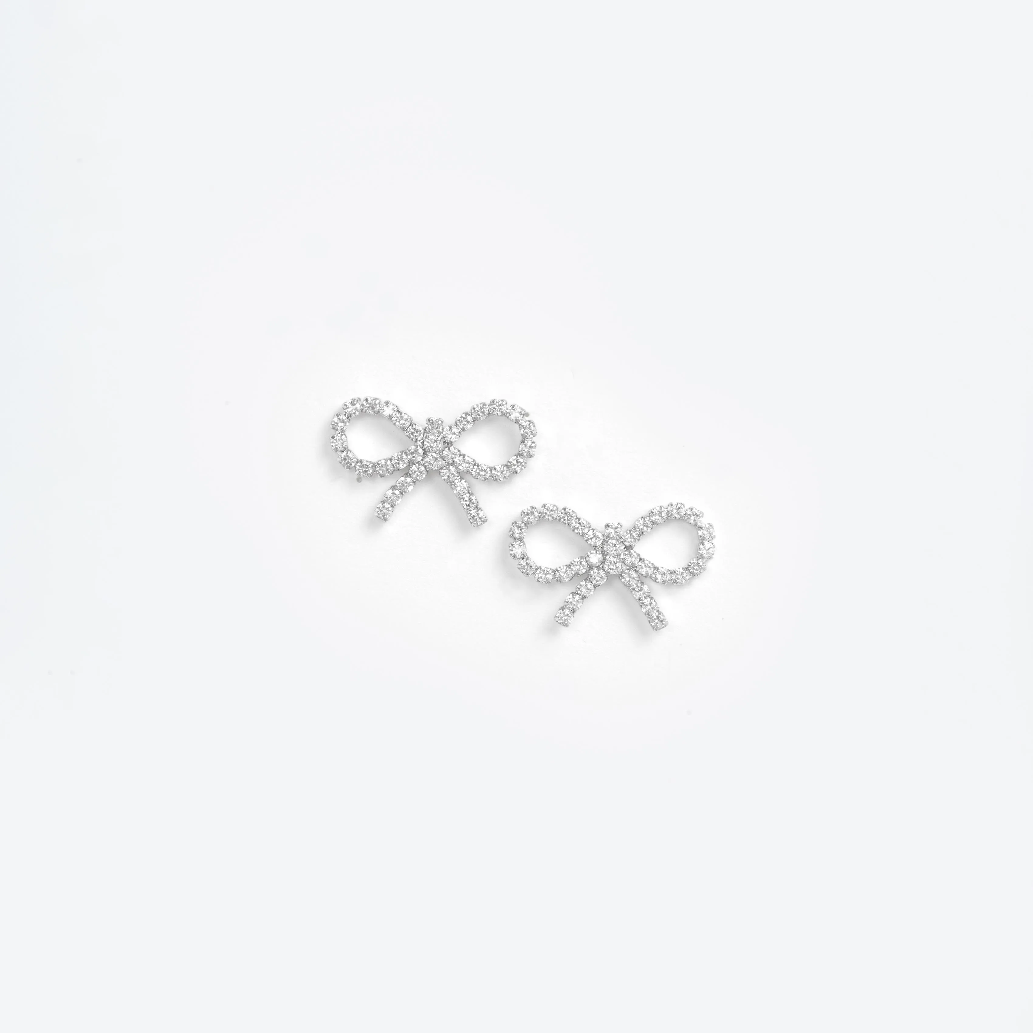 Mini Bow Crystal Earrings Self Portrait