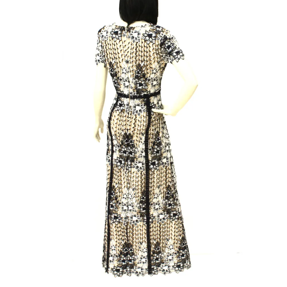 Ml By Monique Lhuillier Dress 7Nw navy/White 12