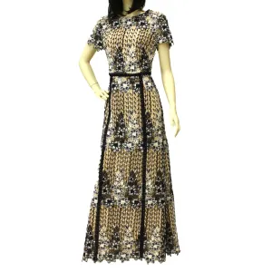Ml By Monique Lhuillier Dress 7Nw navy/White 12