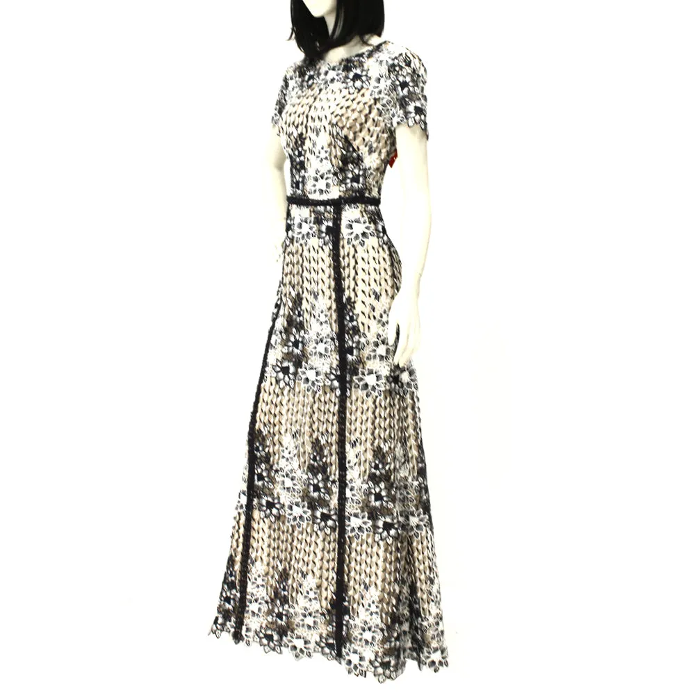 Ml By Monique Lhuillier Dress 7Nw navy/White 12