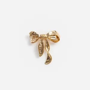 Mottled Gold Bow Hairclip Self Portrait