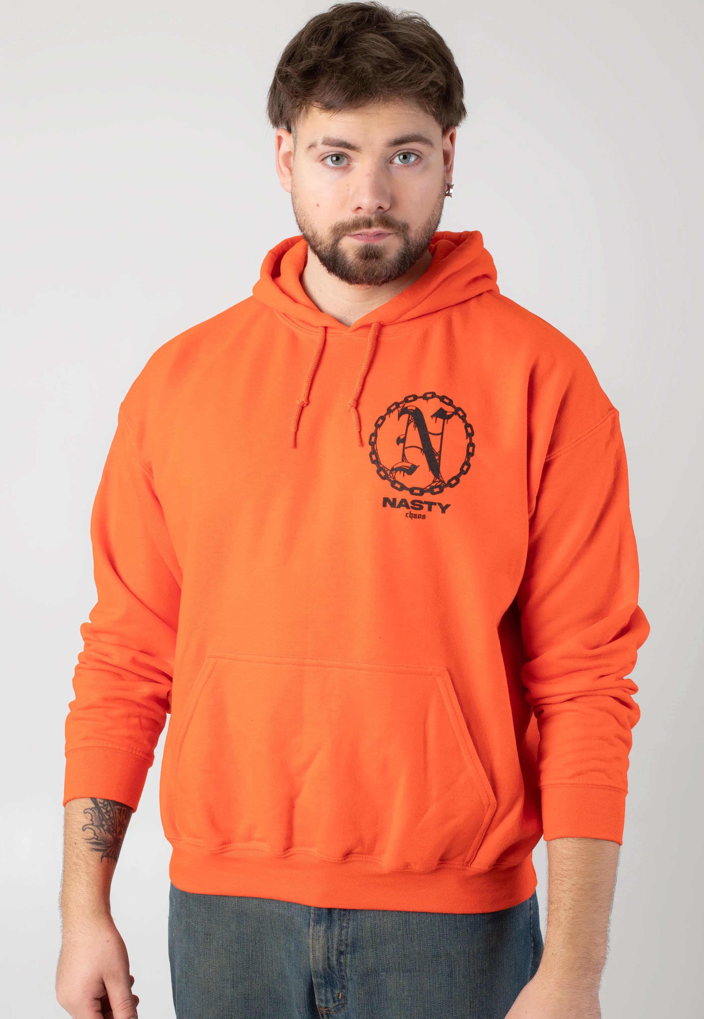 Nasty - Skull Frame Orange - Hoodie
