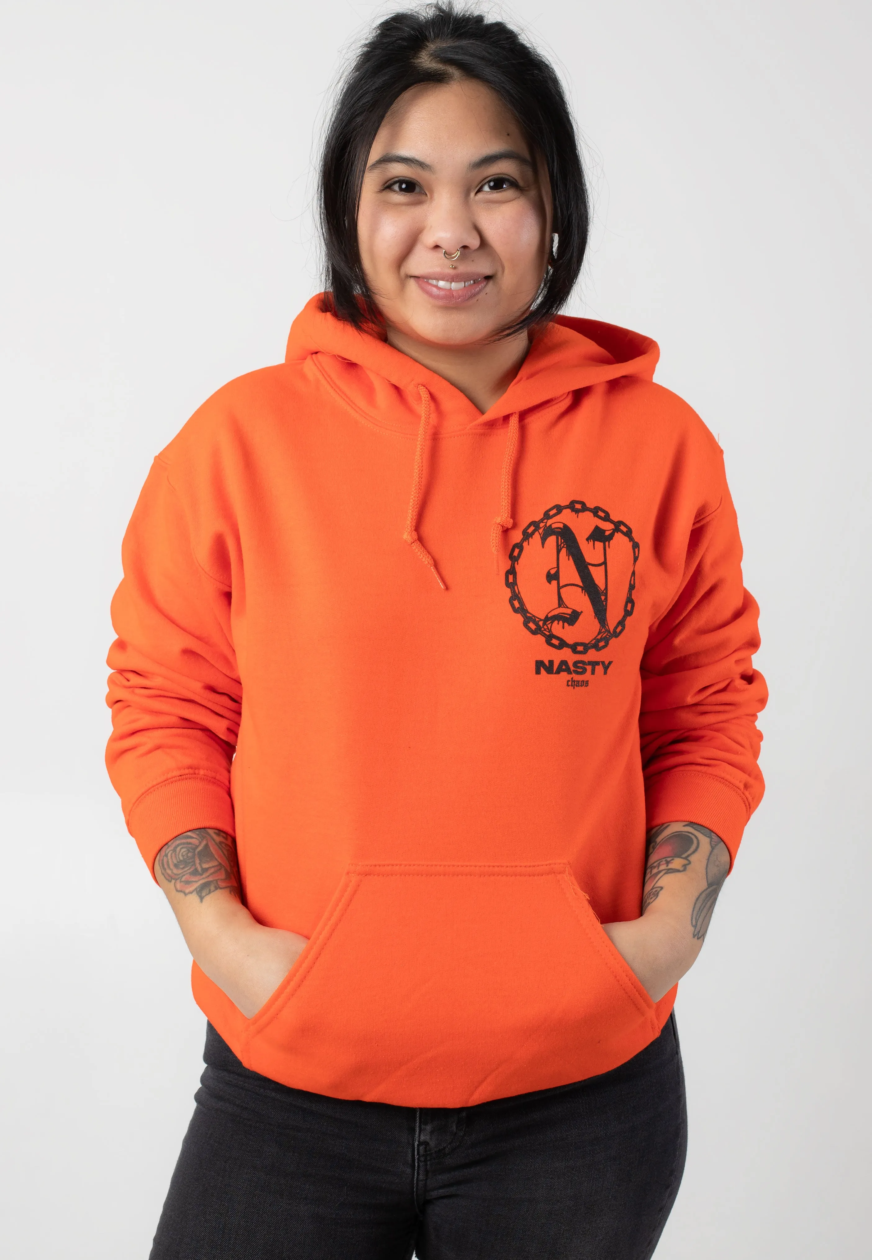Nasty - Skull Frame Orange - Hoodie