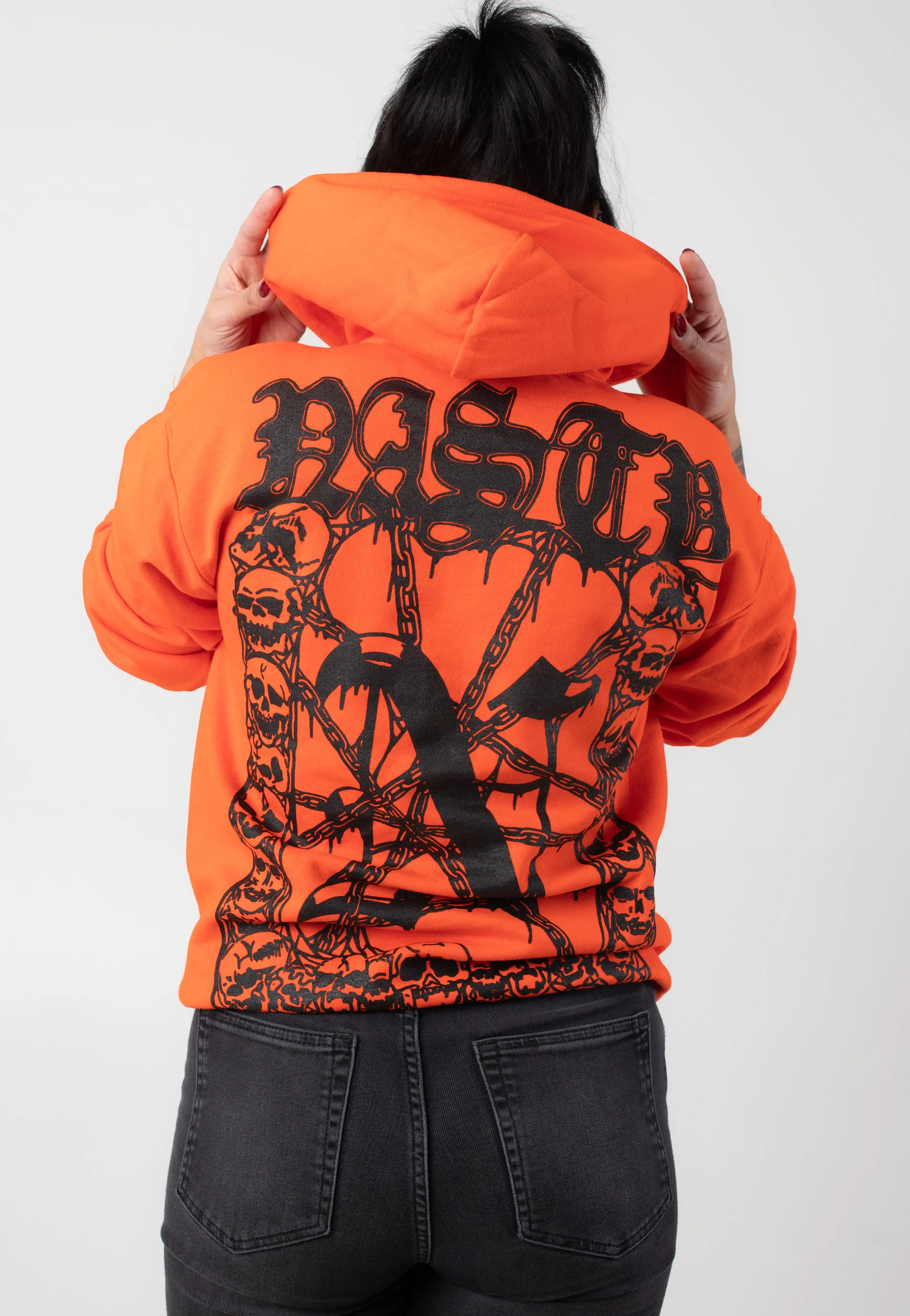 Nasty - Skull Frame Orange - Hoodie