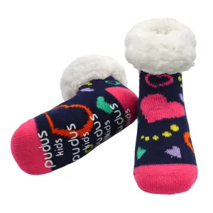 Navy Hearts - Kid Size Pudus