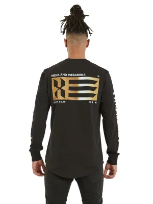 Nena And Pasadena - NXP Attack Mode Cape Back Long Sleeve Tee - Jet Black