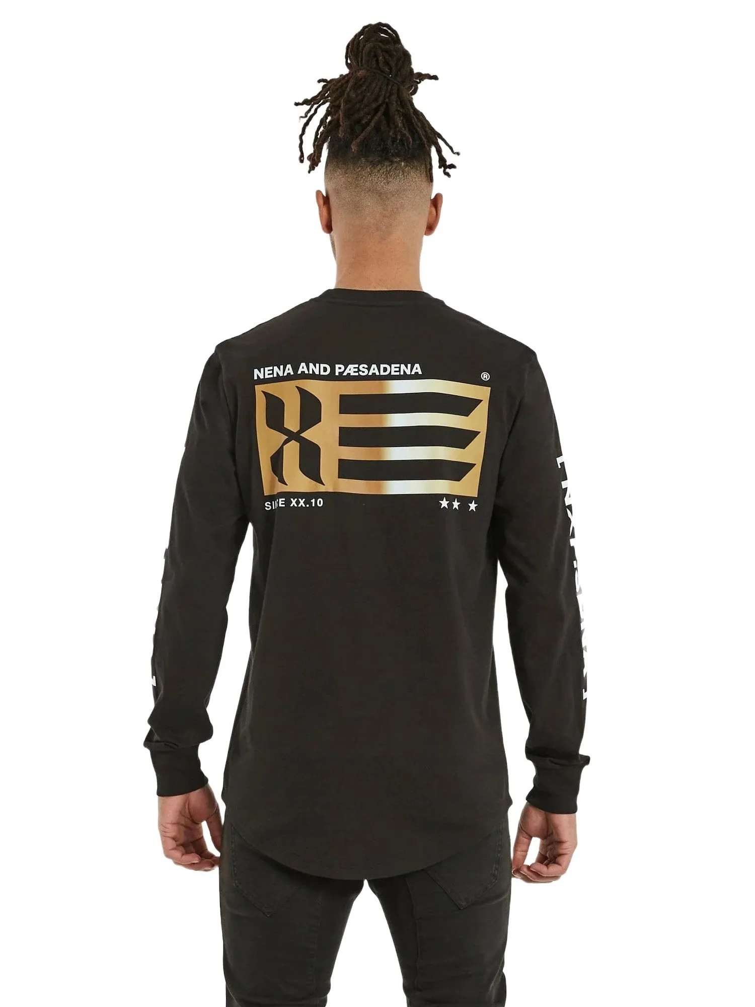 Nena And Pasadena - NXP Attack Mode Cape Back Long Sleeve Tee - Jet Black