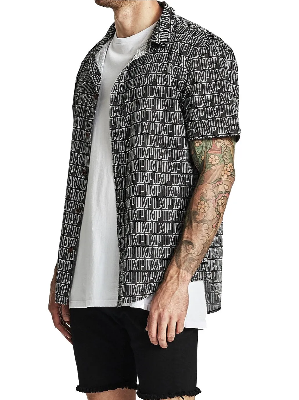 Nena And Pasadena - NXP Ultra Light S/S Party Shirt - Black/White