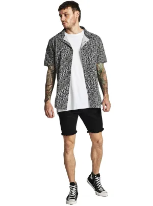 Nena And Pasadena - NXP Ultra Light S/S Party Shirt - Black/White