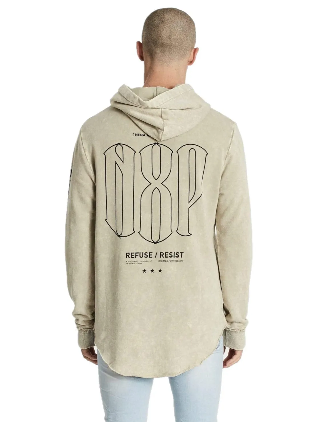 Nena And Pasadena - NXP Weaponry Dual Curved Hooded Sweater- Acid Sand