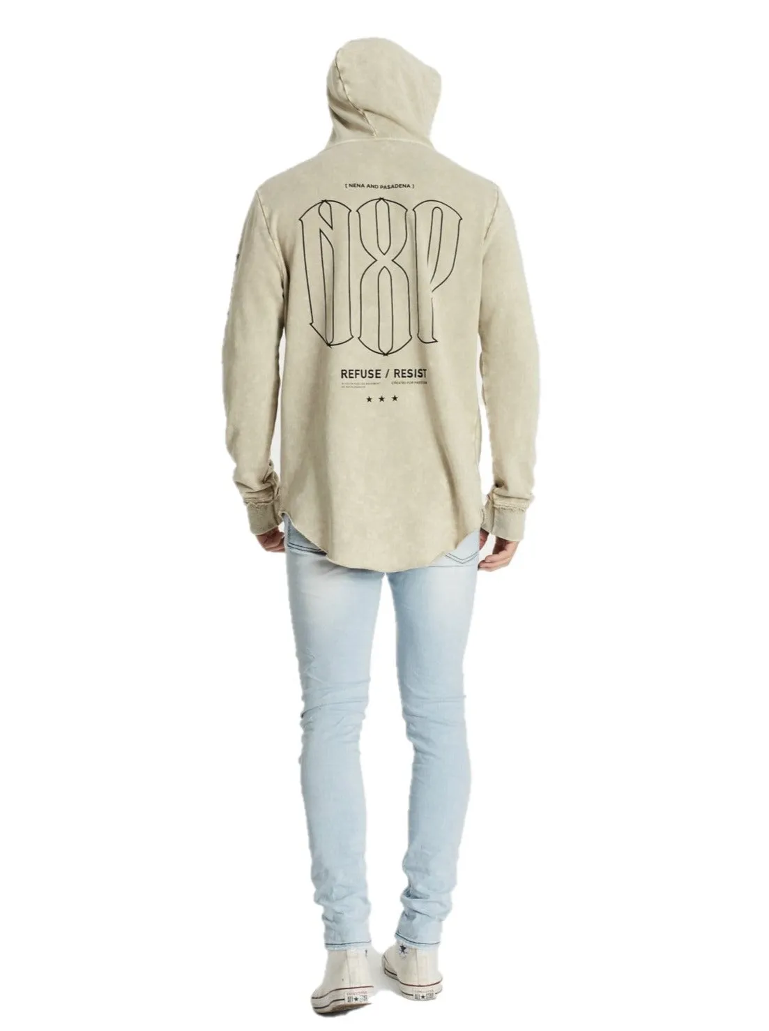Nena And Pasadena - NXP Weaponry Dual Curved Hooded Sweater- Acid Sand