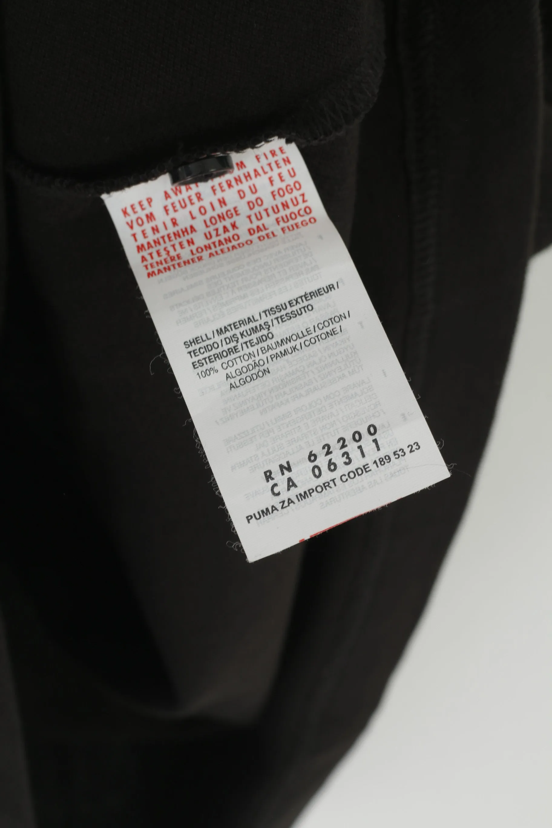 New Puma Men L Polo Shirt Black Cotton Ferrari Licensed Scuderia Sport Top