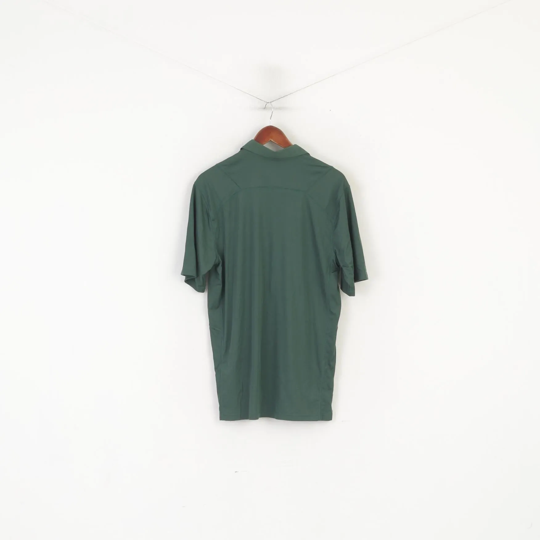 Nike Men S Polo Shirt Green Dri-Fit Sportswear Just Do It Logo Jersey Top